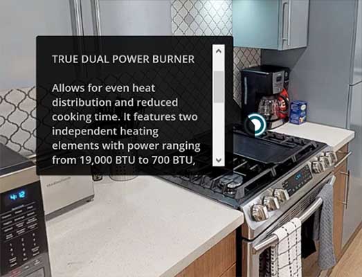 Tagged Content Within the 3DVR Tour